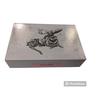 CHILLIN MOOSE Nicaragua Robusto Empty Wooden Cigar Box Gray